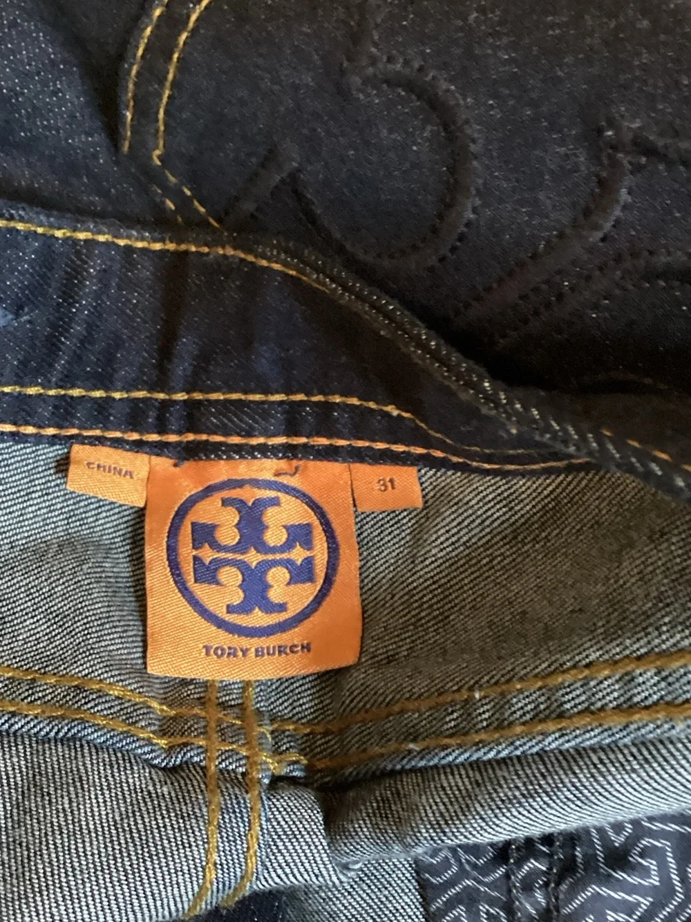 Tory Burch Dark Blue Boot Cut Jeans